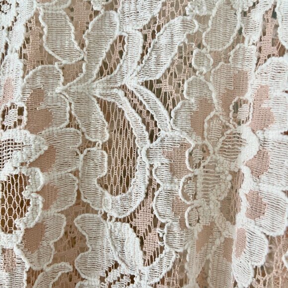 Blush Pink Lace Dress with Ribbon Belt - Size S/M - Picture 4 of 5